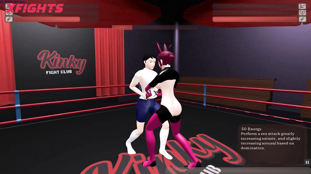 Pegging sex fight with bunnygirl costume