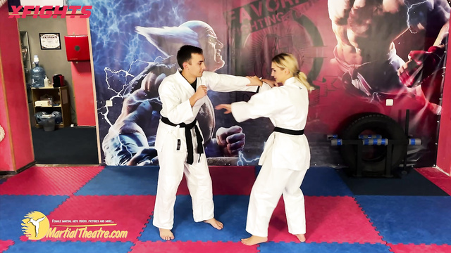 Martial Fetish - Olga White Gi Karate Selfdefense