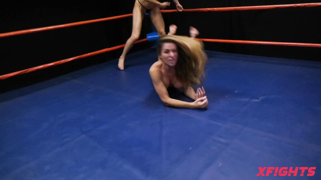 DT Wrestling - DT-1812HD Randy Moore vs Lora Cross Topless Ring Wrestling Match