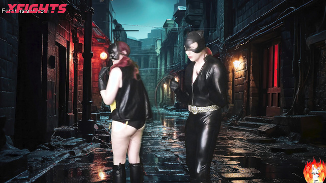 Hellfire Bunnies Productions - Catwoman & Batgirl vs Volt - Trapped