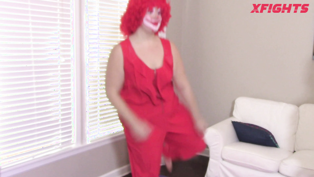 WMW Fetish Fun - Bippy The Clown Vs Kathy Owens - Making fun of a chubby