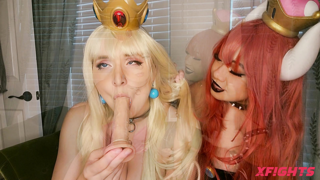 Spellbound - Princess Peach dominates busty friend - Superheroine Porn