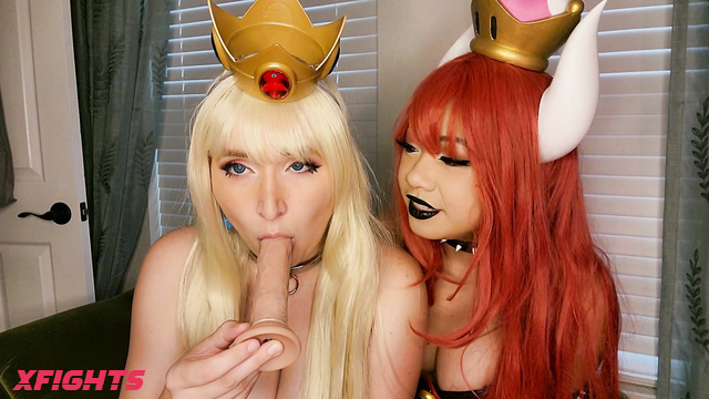 Spellbound - Princess Peach dominates busty friend - Superheroine Porn