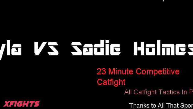 Sarah's Fetish Films - Kyla vs Sadie Holmes - Catfight tactics in play