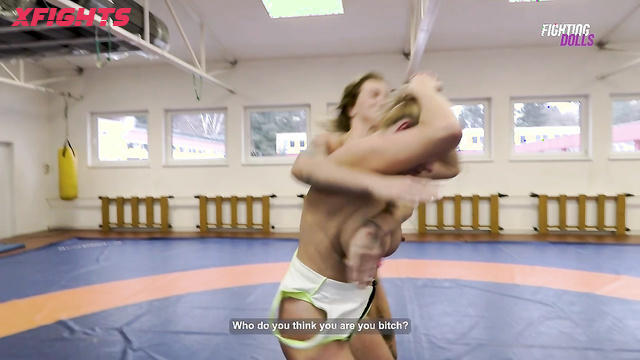 Fighting Dolls - FD6316 Ines vs Talia Lesbian Nude Wrestling