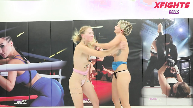 Fighting Dolls - FD6209 Lena vs Karia - Wild topless catfight