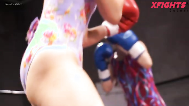 Akibacom - BBEX-01 - Boxing match between hot girls in bikini