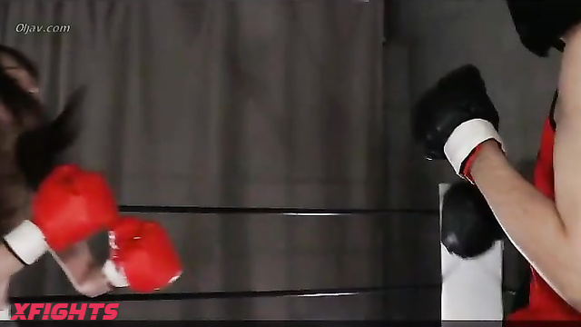 Akibacom - KOD-03 - Cute Asian girls harshly dominates a guy in boxing