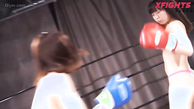 Akibacom - BTBS-05 - Misaki - Cute girls beat each other up hard during a boxing match