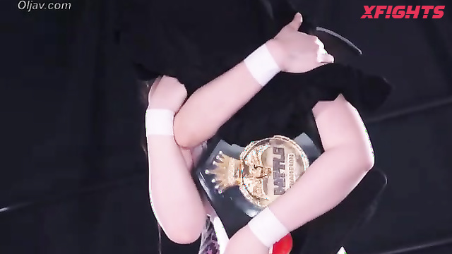 Akibacom - B-1TI-06 - Asian girls engaged in hardcore wrestling
