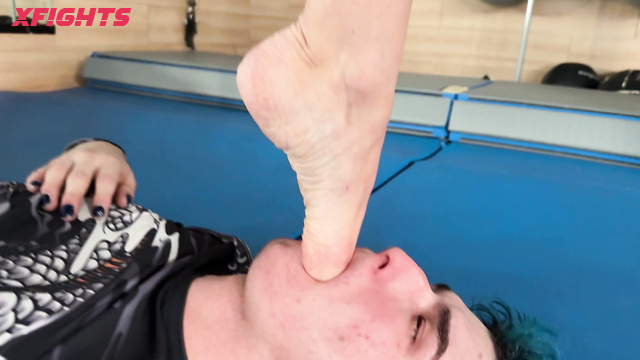 Mixed Wrestling Zone - Samantha vs Goth Boy - Brutal woman