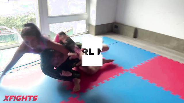 Mixed Wrestling Zone - Sabrina vs Zac - Dominant woman