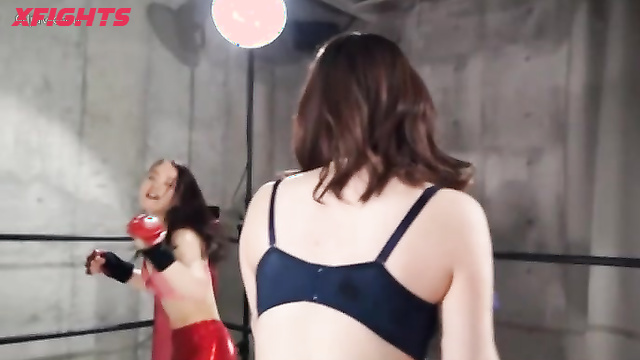 Akibacom - BSKR-01 - Brutal fight in the boxing ring between two cute girls