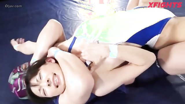 Akibacom - BPC-02 - A guy wrestles a sexy Japanese girl and strips her naked