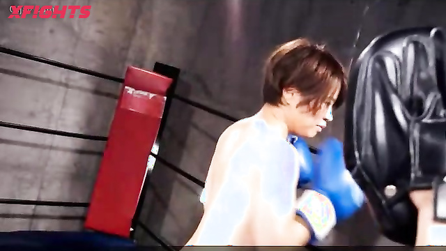 Akibacom - BNTX-03 - Boxing match between two hot busty Japanese girls