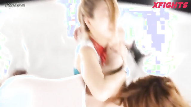 Akibacom - FGV-37 - Cute Japanese girls in swimsuits engaged in hardcore wrestling
