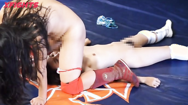 Akibacom - ﻿BLRP-01 - Busty Japanese girl dominates her opponent in the ring