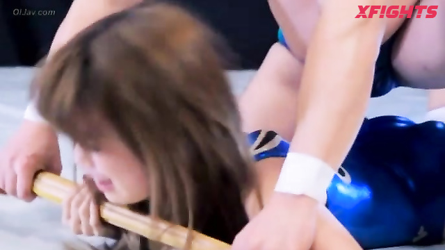 Akibacom - FGV-72 Fighting Girls 14 Mix - Teenager struggling session