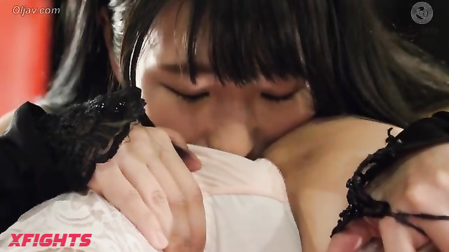 Akibacom - PBLL-02 - Asian girls in lingerie caress each other's pussies through panties