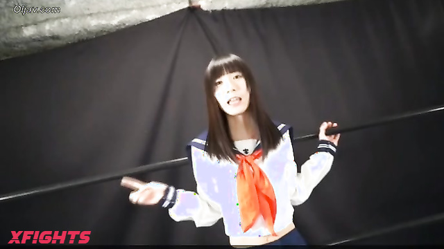 Akibacom - CJS-03 - Guy brutally dominates japanese schoolgirl in the ring