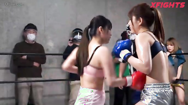 Akibacom - BW-63 - Boxing match between hot sweaty Japanese girls