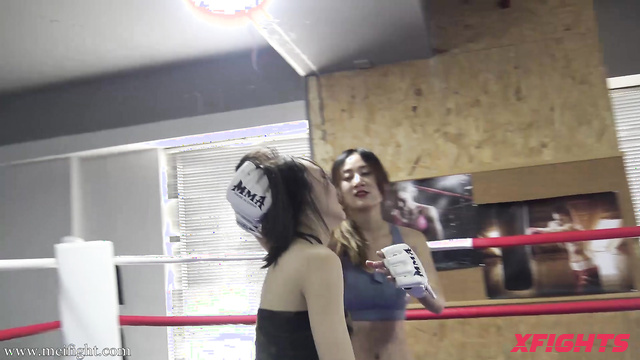 MEI Fight - MF-FW03 - The girl harshly dominates her sweet friend in the ring