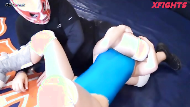 Akibacom - BSSM-01 - Girl had a brutal wrestling match with beating with her boyfriend