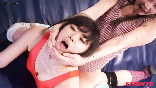 Akibacom - AGDK-02 Nanako Minori’s Fight: Grapples Choke to Lock