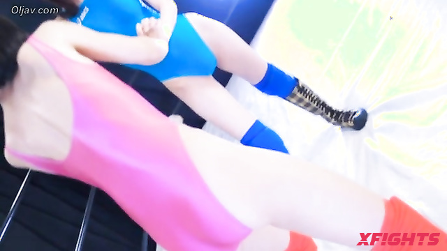 Akibacom - FJP-11 - Girl sexually dominates her opponent in the ring