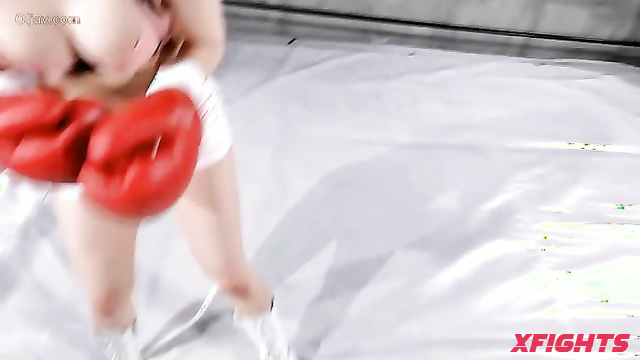 Akibacom - BTBW-02 Face-to-face MIX boxing 02 - Trying to handle a punch