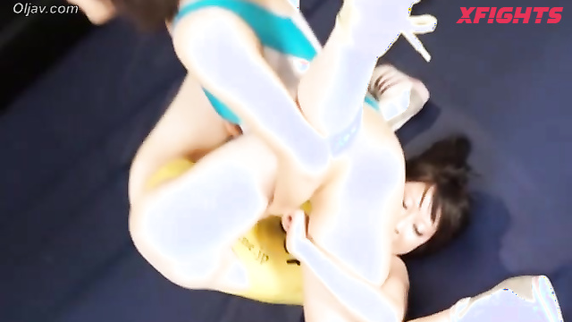 Akibacom - BSY-02 - Two Asian girls test their strength in the wrestling ring