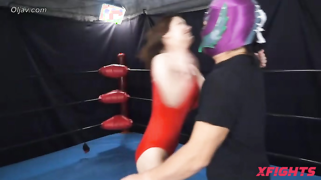 Akibacom - BWR-01 - Wrestling in the ring with a sexy asian girl turned into hard fucking