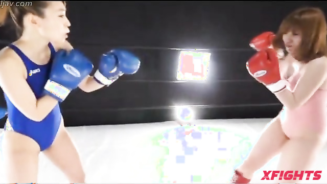 Akibacom - FGV-38 - Hardcore boxing in the ring between hot Japanese girls