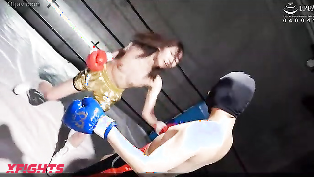 Akibacom - BMMK-01 - Boxing match with a busty topless Asian
