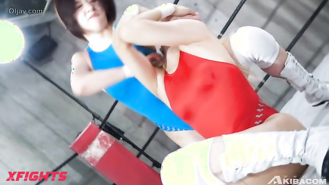 Akibacom - BW-64 - Hot Asian babes put up a tough fight in the ring