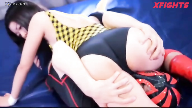 Akibacom - BSRD-02 - Juicy girls dominate and humiliate a guy in the ring