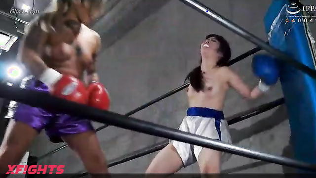 Akibacom - BZB-04 - Sexy Asian women engage in a brutal boxing match