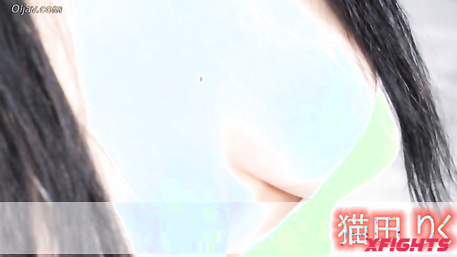 Akibacom - SNQ-04 - Sweet Japanese girls wrestle and choke each other in the ring