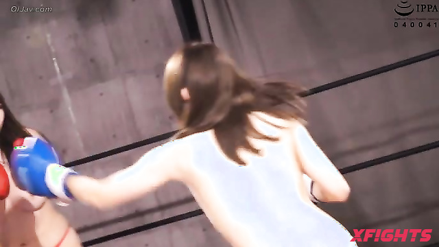 Akibacom - BTBS-01 Topless Boxing Special Fight 1 - Nude punch
