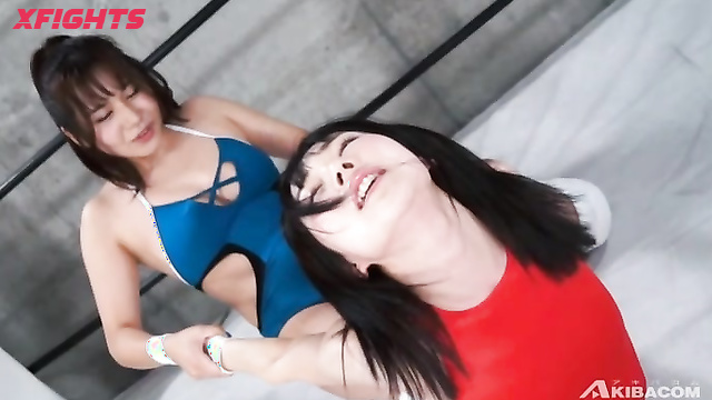 Akibacom - BFB-08 Nana Maeno & Hikaru Minazuki - Mixed Brawl Headlock & Takedown