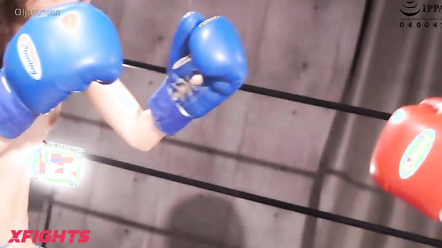 Akibacom - BNGX-07 Topless Boxing Gaiden 7 - Busty against skinny