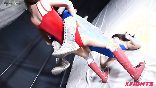 Akibacom - FJP-05 Madoka Hitomi vs Tomoka Aizawa - Competitive Clash Headlock Slam
