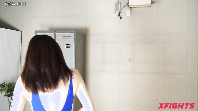 Akibacom - FJP-05 Madoka Hitomi vs Tomoka Aizawa - Competitive Clash Headlock Slam