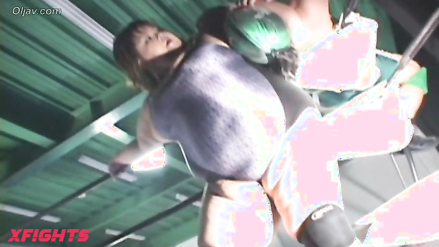 Akibacom - APDP-03 Sakuraba Shon Pins Brother with Headscissors in Curvy Wrestling Revenge