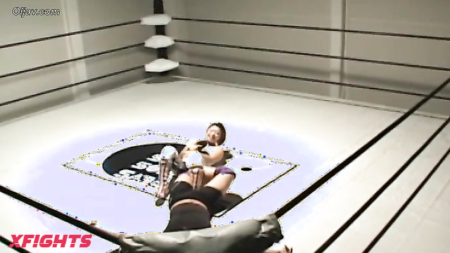 Akibacom - SRX-02 Kunimi Nana Smothers Opponent with Headlock in Real Mix Pro Wrestling