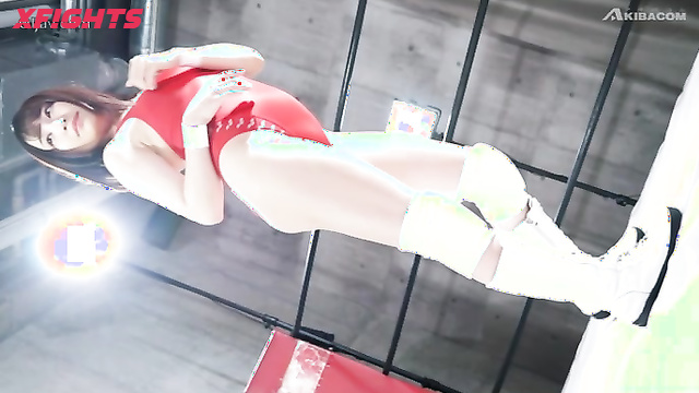 Akibacom - STN-12 Mahuyu Yukina vs Momoka Sato - Group Clash Kicking Humiliation Lock