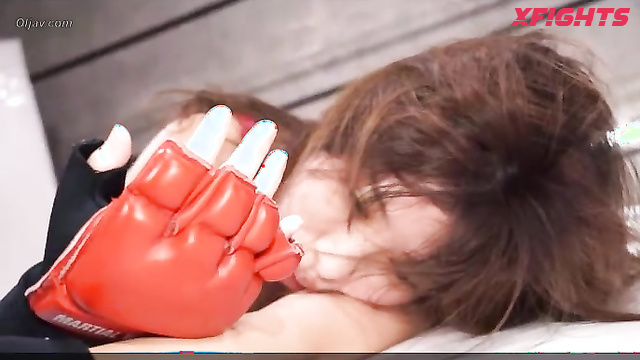 Akibacom - BSKM-01 Miku Ikoma Humiliated by Tsukasa Nagano in Fainting Mixed Wrestling