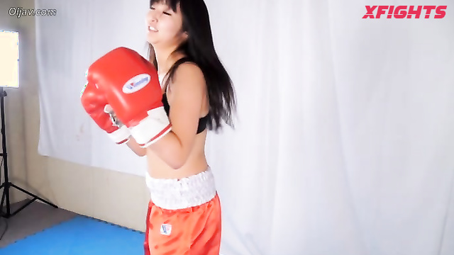 Akibacom - BJBS-02 Haruna Ikoma vs Mao Kaneshiro - Boxing Brawl Punch & Victory Pose