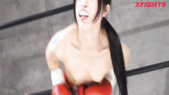 Akibacom - WWN-01 - Aine Kagura Knocks Out Himari Ogawa In Beautiful Naked Boxing Match