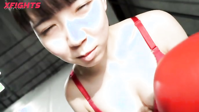Akibacom - BIFB-01 Shizuku Hanai vs Mako Shion - Boxing Clash Punch & Domination